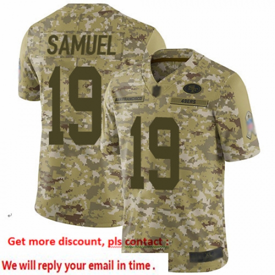49ers 19 Deebo Samuel Camo Men Stitched Football Limited 2018 Salute To Service Jersey 49ers 19 Deebo Samuel Camo Men Stitched Football Limited 2018 Salute To Service Jersey