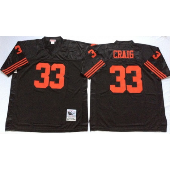 49ers 33 Roger Craig Black Throwback Jersey 49ers 33 Roger Craig Black Throwback Jersey