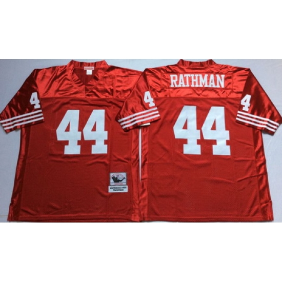 49ers 44 Tom Rathman Red Throwback Jersey 49ers 44 Tom Rathman Red Throwback Jersey