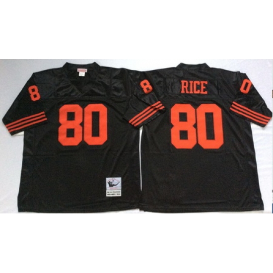 49ers 80 Jerry Rice Black Throwback Jersey 49ers 80 Jerry Rice Black Throwback Jersey