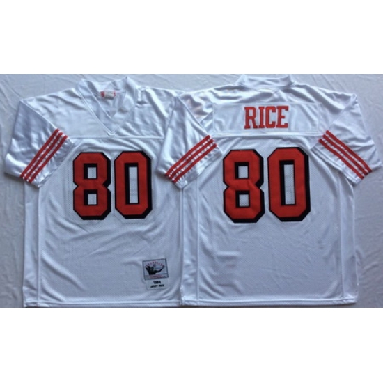 49ers 80 Jerry Rice White 75th Throwback Jersey 49ers 80 Jerry Rice White 75th Throwback Jersey