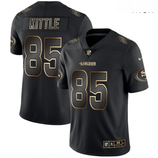 49ers 85 George Kittle Black Gold Vapor Untouchable Limited Jersey 49ers 85 George Kittle Black Gold Vapor Untouchable Limited Jersey