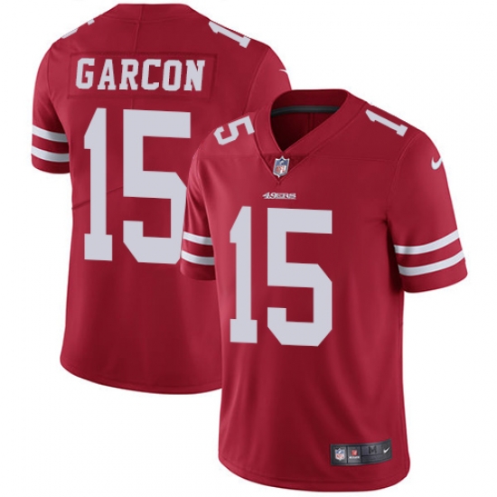 Men Nike 49ers #15 Pierre Garcon Red Team Color Stitched NFL Vapor Untouchable Limited Jersey Men Nike 49ers #15 Pierre Garcon Red Team Color Stitched NFL Vapor Untouchable Limited Jersey
