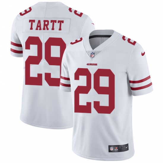 Men Nike 49ers #29 Jaquiski Tartt White Stitched NFL Vapor Untouchable Limited Jersey Men Nike 49ers #29 Jaquiski Tartt White Stitched NFL Vapor Untouchable Limited Jersey