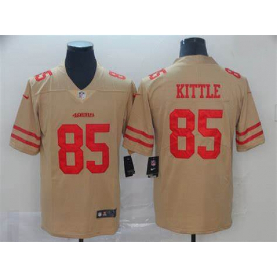 Men Nike 49ers 85 George Kittle Cream Inverted Legend Limited Jersey Men Nike 49ers 85 George Kittle Cream Inverted Legend Limited Jersey