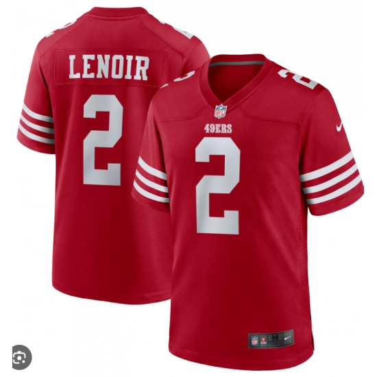 Men Nike Deommodore Lenoir Scarlet #2 San Francisco 49ers Vapor Limited Jersey Men Nike Deommodore Lenoir Scarlet #2 San Francisco 49ers Vapor Limited Jersey