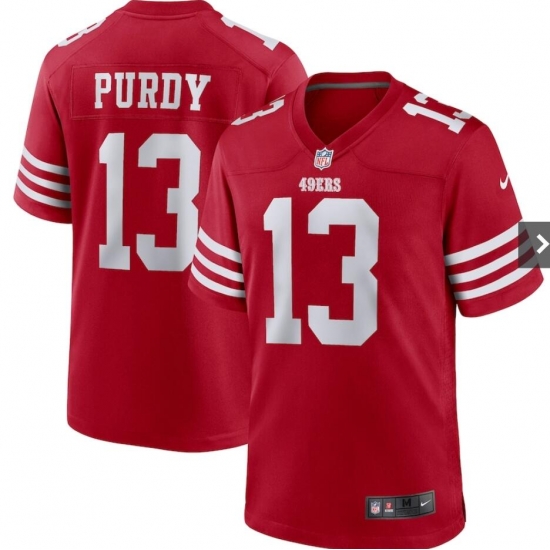Men Nike San Francisco 49ers Brock Purdy #13 Red Vapor Limited Jersey Men Nike San Francisco 49ers Brock Purdy #13 Red Vapor Limited Jersey