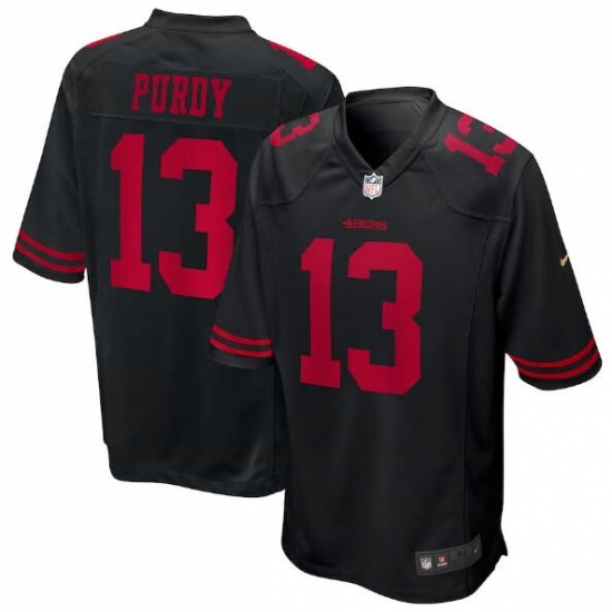 Men San Francisco 49ers #13 Brock Purdy Black Stitched Vapor Limited Football Jersey Men San Francisco 49ers #13 Brock Purdy Black Stitched Vapor Limited Football Jersey