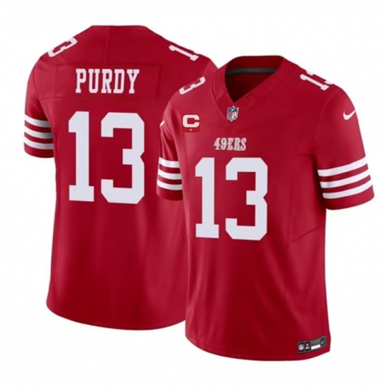 Men San Francisco 49ers 13 Brock Purdy Red 2023 F U S E With 1 Star C Patch Vapor Untouchable Limited Stitched Football Jersey Men San Francisco 49ers 13 Brock Purdy Red 2023 F U S E With 1 Star C Patch Vapor Untouchable Limited Stitched Football Jersey