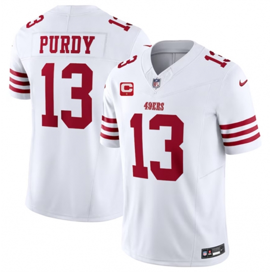 Men San Francisco 49ers 13 Brock Purdy White 2023 F U S E With 1 Star C Patch Vapor Untouchable Limited Stitched Football Jersey Men San Francisco 49ers 13 Brock Purdy White 2023 F U S E With 1 Star C Patch Vapor Untouchable Limited Stitched Football Jersey