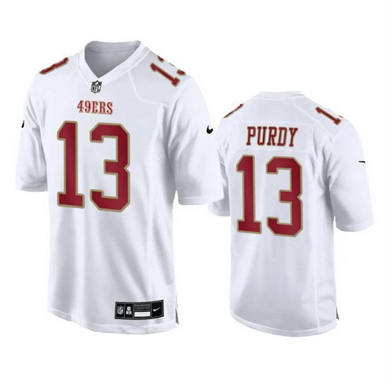 Men San Francisco 49ers 13 Brock Purdy White Fashion Vapor Untouchable Limited Stitched Football Jersey Men San Francisco 49ers 13 Brock Purdy White Fashion Vapor Untouchable Limited Stitched Football Jersey