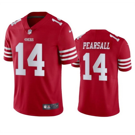 Men San Francisco 49ers 14 Ricky Pearsall Red 2024 Draft Vapor Untouchable Limited Stitched Football Jersey Men San Francisco 49ers 14 Ricky Pearsall Red 2024 Draft Vapor Untouchable Limited Stitched Football Jersey
