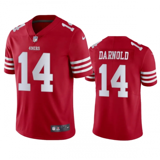 Men San Francisco 49ers 14 Sam Darnold Red Vapor Untouchable Limited Stitched Football Jersey Men San Francisco 49ers 14 Sam Darnold Red Vapor Untouchable Limited Stitched Football Jersey