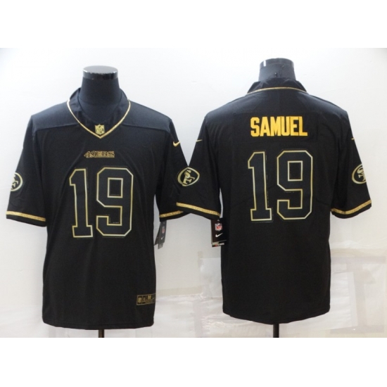 Men San Francisco 49ers 19 Deebo Samuel Black Golden Edition Stitched NFL Nike Limited Jersey Men San Francisco 49ers 19 Deebo Samuel Black Golden Edition Stitched NFL Nike Limited Jersey