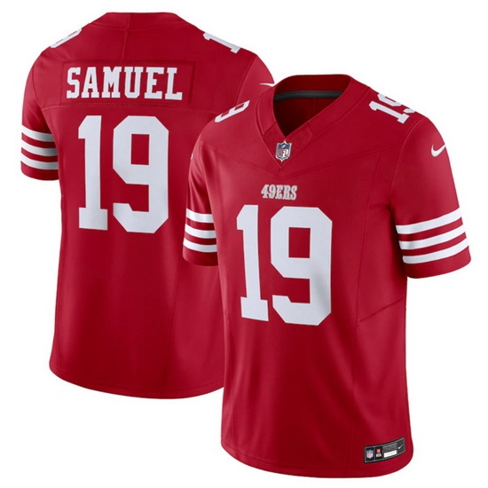 Men San Francisco 49ers 19 Deebo Samuel Red 2023 F U S E Vapor Untouchable Limited Stitched Football Jersey Men San Francisco 49ers 19 Deebo Samuel Red 2023 F U S E Vapor Untouchable Limited Stitched Football Jersey