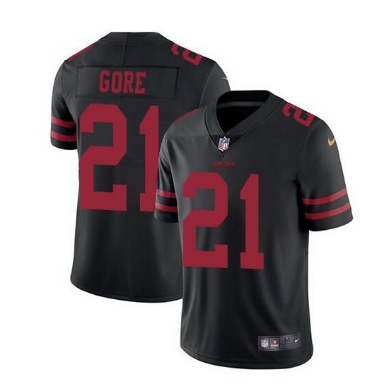 Men San Francisco 49ers 21 Frank Gore Black Vapor Untouchable Limited Stitched jersey Men San Francisco 49ers 21 Frank Gore Black Vapor Untouchable Limited Stitched jersey