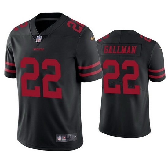 Men San Francisco 49ers 22 Wayne Gallman Jr Black Vapor limited Jersey Men San Francisco 49ers 22 Wayne Gallman Jr Black Vapor limited Jersey
