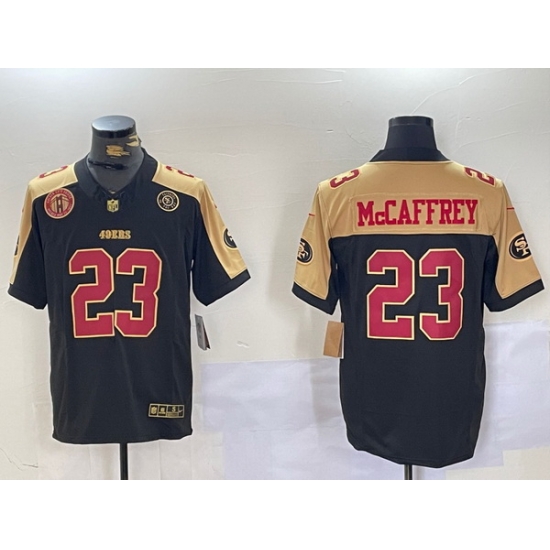 Men San Francisco 49ers 23 Christian McCaffrey BlackWhite 2024 F U S E Patch Alternate Vapor Limited Stitched Football Jersey Men San Francisco 49ers 23 Christian McCaffrey BlackWhite 2024 F U S E Patch Alternate Vapor Limited Stitched Football Jersey