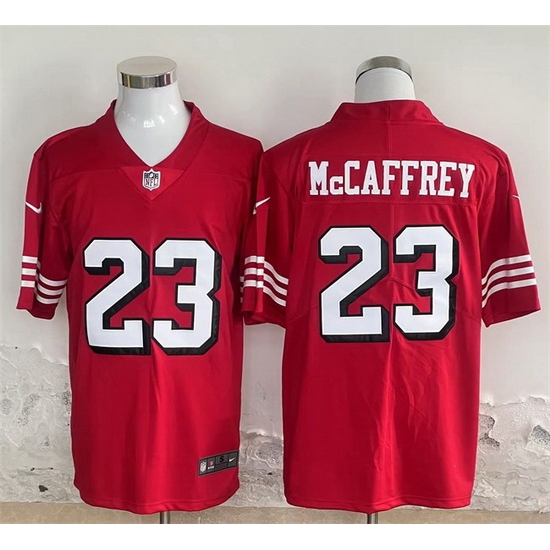 Men San Francisco 49ers 23 Christian McCaffrey Red Vapor Untouchable Limited Stitched Jersey Men San Francisco 49ers 23 Christian McCaffrey Red Vapor Untouchable Limited Stitched Jersey