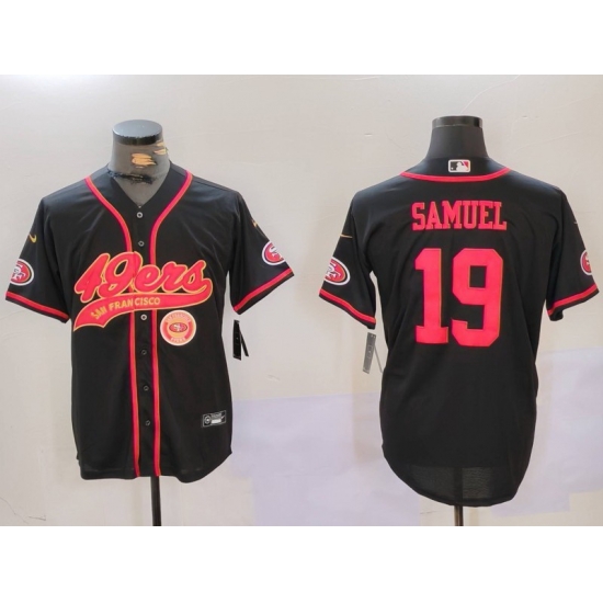 Men San Francisco 49ers 2319 Deebo Samuel Black With Patch Cool Base Stitched Baseball Jersey 1 Men San Francisco 49ers 2319 Deebo Samuel Black With Patch Cool Base Stitched Baseball Jersey 1