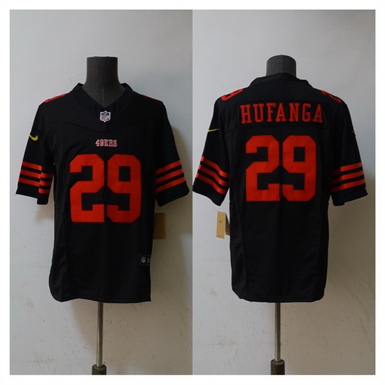 Men San Francisco 49ers 29 Talanoa Hufanga 2023 F U S E Black Vapor Untouchable Limited Stitched Football Jersey Men San Francisco 49ers 29 Talanoa Hufanga 2023 F U S E Black Vapor Untouchable Limited Stitched Football Jersey