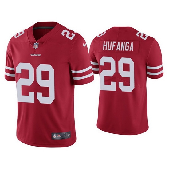 Men San Francisco 49ers 29 Talanoa Hufanga Red Vapor Limited Jersey Men San Francisco 49ers 29 Talanoa Hufanga Red Vapor Limited Jersey