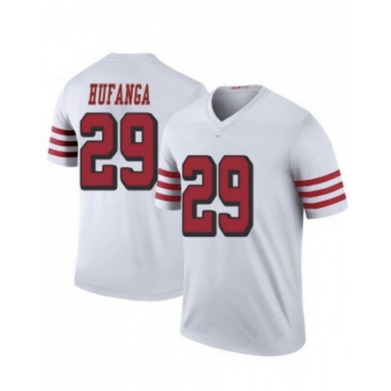 Men San Francisco 49ers 29 Talanoa Hufanga White Stitched Football Jersey Men San Francisco 49ers 29 Talanoa Hufanga White Stitched Football Jersey