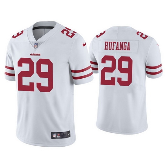 Men San Francisco 49ers 29 Talanoa Hufanga White Vapor Limited Jersey Men San Francisco 49ers 29 Talanoa Hufanga White Vapor Limited Jersey