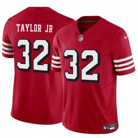Men San Francisco 49ers 32 Patrick Taylor Jr New Red 2024 F U S E Vapor Untouchable Limited Stitched Football Jersey Men San Francisco 49ers 32 Patrick Taylor Jr New Red 2024 F U S E Vapor Untouchable Limited Stitched Football Jersey