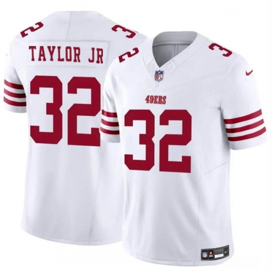 Men San Francisco 49ers 32 Patrick Taylor Jr White 2024 F U S E Vapor Untouchable Limited Stitched Football Jersey Men San Francisco 49ers 32 Patrick Taylor Jr White 2024 F U S E Vapor Untouchable Limited Stitched Football Jersey