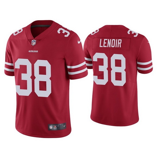 Men San Francisco 49ers 38 Deommodore Lenoir Red Vapor Limited Jersey Men San Francisco 49ers 38 Deommodore Lenoir Red Vapor Limited Jersey