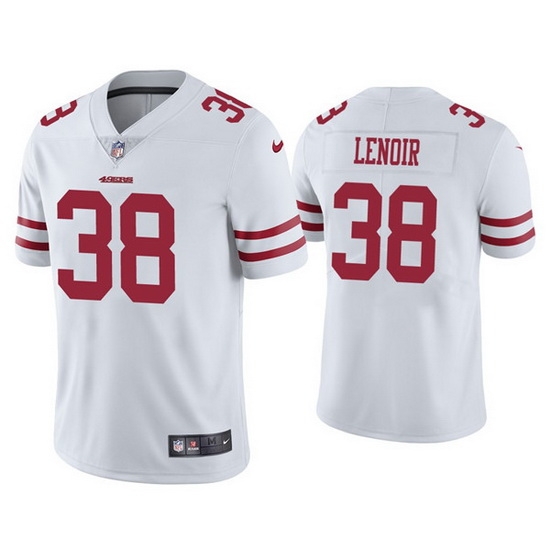 Men San Francisco 49ers 38 Deommodore Lenoir White Vapor Limited Jersey Men San Francisco 49ers 38 Deommodore Lenoir White Vapor Limited Jersey
