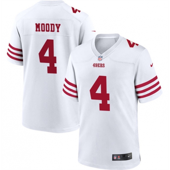 Men San Francisco 49ers 4 Jake Moody White Stitched Football Game Jersey Men San Francisco 49ers 4 Jake Moody White Stitched Football Game Jersey
