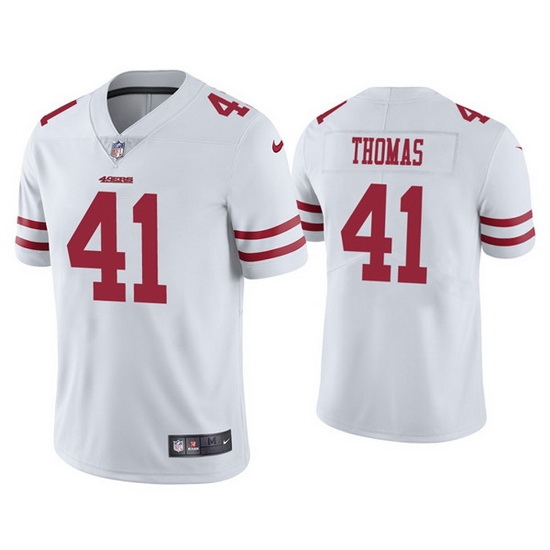 Men San Francisco 49ers 41 Ambry Thomas White Vapor Limited Jersey Men San Francisco 49ers 41 Ambry Thomas White Vapor Limited Jersey