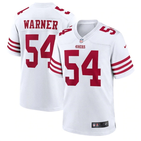 Men San Francisco 49ers 54 Fred Warner 2022 New White Stitched Game Jersey Men San Francisco 49ers 54 Fred Warner 2022 New White Stitched Game Jersey