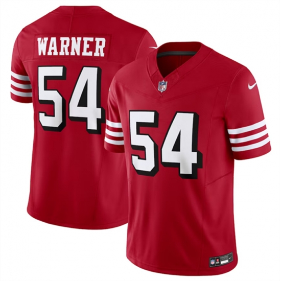 Men San Francisco 49ers 54 Fred Warner New Red 2023 F U S E Vapor Untouchable Limited Stitched Football Jersey Men San Francisco 49ers 54 Fred Warner New Red 2023 F U S E Vapor Untouchable Limited Stitched Football Jersey