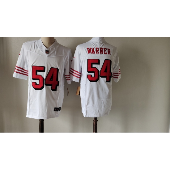 Men San Francisco 49ers 54 Fred Warner New White F U S E Vapor Untouchable Limited Stitched Football Jersey Men San Francisco 49ers 54 Fred Warner New White F U S E Vapor Untouchable Limited Stitched Football Jersey
