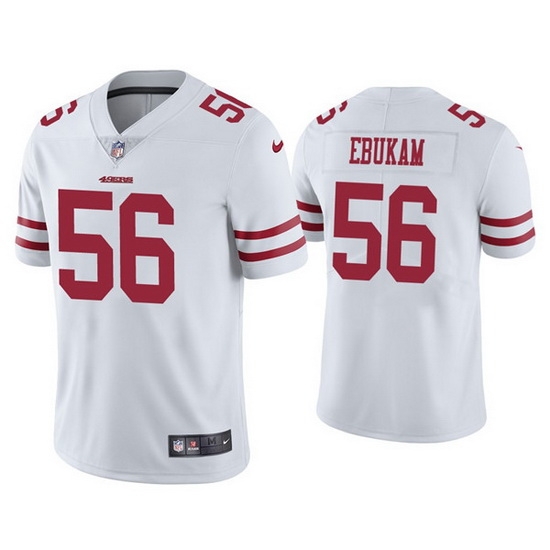 Men San Francisco 49ers 56 Samson Ebukam White Vapor Limited Jersey Men San Francisco 49ers 56 Samson Ebukam White Vapor Limited Jersey