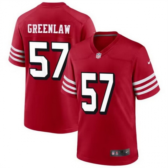 Men San Francisco 49ers 57 Dre Greenlaw New Red Stitched Game Football Jersey Men San Francisco 49ers 57 Dre Greenlaw New Red Stitched Game Football Jersey