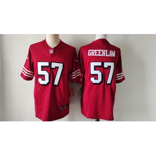 Men San Francisco 49ers 57 Dre Greenlaw Red Alternate 2024 F U S E Vapor Untouchable Limited Stitched Football Jersey Men San Francisco 49ers 57 Dre Greenlaw Red Alternate 2024 F U S E Vapor Untouchable Limited Stitched Football Jersey