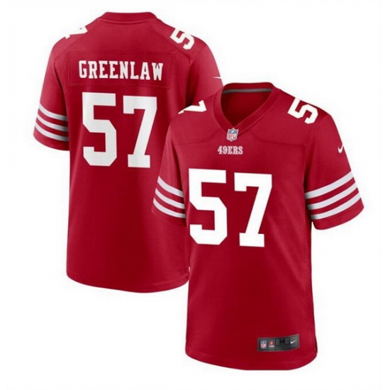 Men San Francisco 49ers 57 Dre Greenlaw Red Stitched Game Football Jersey Men San Francisco 49ers 57 Dre Greenlaw Red Stitched Game Football Jersey