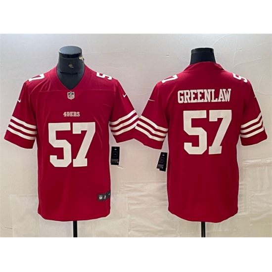 Men San Francisco 49ers 57 Dre Greenlaw Red Vapor Untouchable Limited Stitched Jersey Men San Francisco 49ers 57 Dre Greenlaw Red Vapor Untouchable Limited Stitched Jersey