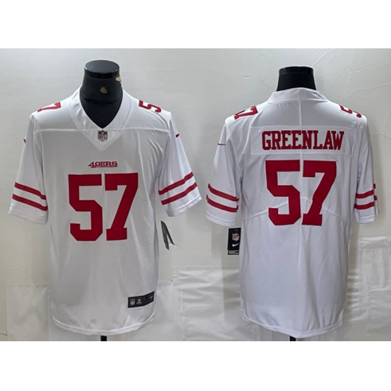 Men San Francisco 49ers 57 Dre Greenlaw White Vapor Untouchable Limited Stitched Jersey Men San Francisco 49ers 57 Dre Greenlaw White Vapor Untouchable Limited Stitched Jersey