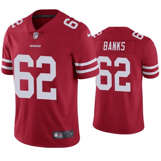 Men San Francisco 49ers 62 Aaron Banks Red Jersey Vapor Limited Jersey Men San Francisco 49ers 62 Aaron Banks Red Jersey Vapor Limited Jersey