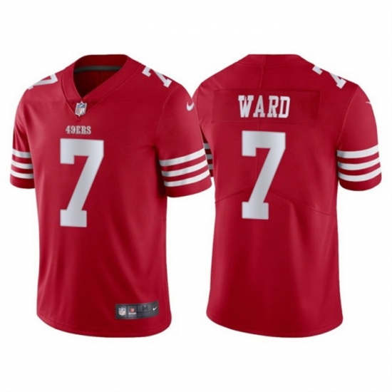 Men San Francisco 49ers 7 Charvarius Ward Red Vapor Untouchable Limited Stitched Football Jersey Men San Francisco 49ers 7 Charvarius Ward Red Vapor Untouchable Limited Stitched Football Jersey