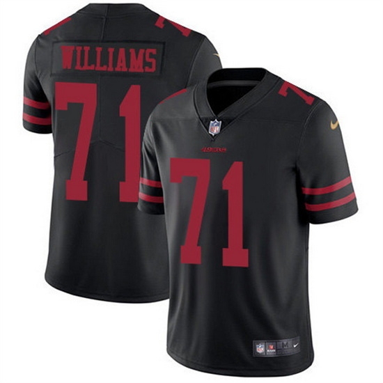 Men San Francisco 49ers 71 Trent Williams Black Vapor Untouchable Limited Stitched Footb Men San Francisco 49ers 71 Trent Williams Black Vapor Untouchable Limited Stitched Footb