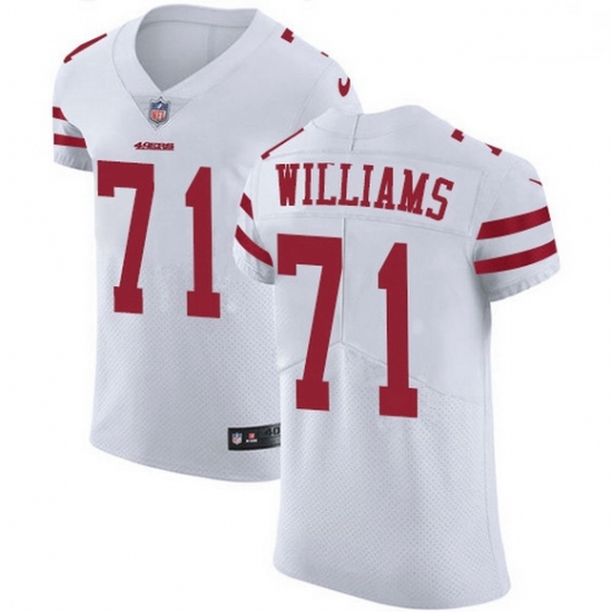 Men San Francisco 49ers 71 Trent Williams White Men Stitched NFL Vapor Untouchable Elite Jersey Men San Francisco 49ers 71 Trent Williams White Men Stitched NFL Vapor Untouchable Elite Jersey