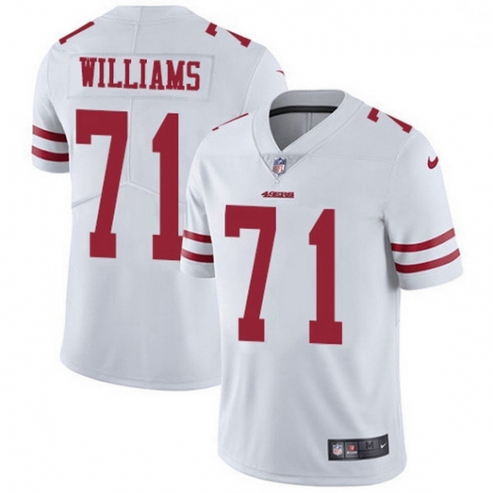 Men San Francisco 49ers 71 Trent Williams White Men Stitched NFL Vapor Untouchable Limited Jersey Men San Francisco 49ers 71 Trent Williams White Men Stitched NFL Vapor Untouchable Limited Jersey