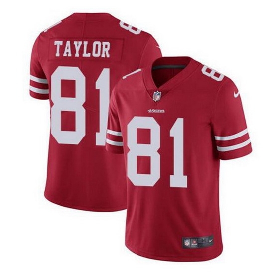 Men San Francisco 49ers 81 Trent Sherfield Red Vapor Limited Jersey Men San Francisco 49ers 81 Trent Sherfield Red Vapor Limited Jersey