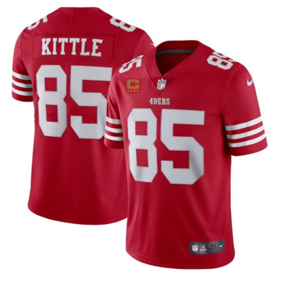 Men San Francisco 49ers 85 George Kittle 2022 Red With 1 Star C Patch Vapor Untouchable Limited Stitched Football Jersey Men San Francisco 49ers 85 George Kittle 2022 Red With 1 Star C Patch Vapor Untouchable Limited Stitched Football Jersey